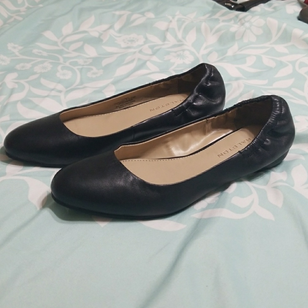 H by Halston black flats size 7.5
